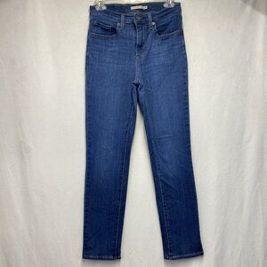 Levi’s 724 High Rise Straight Denim Jeans Women Size 28 Blue Medium Wash Stretch